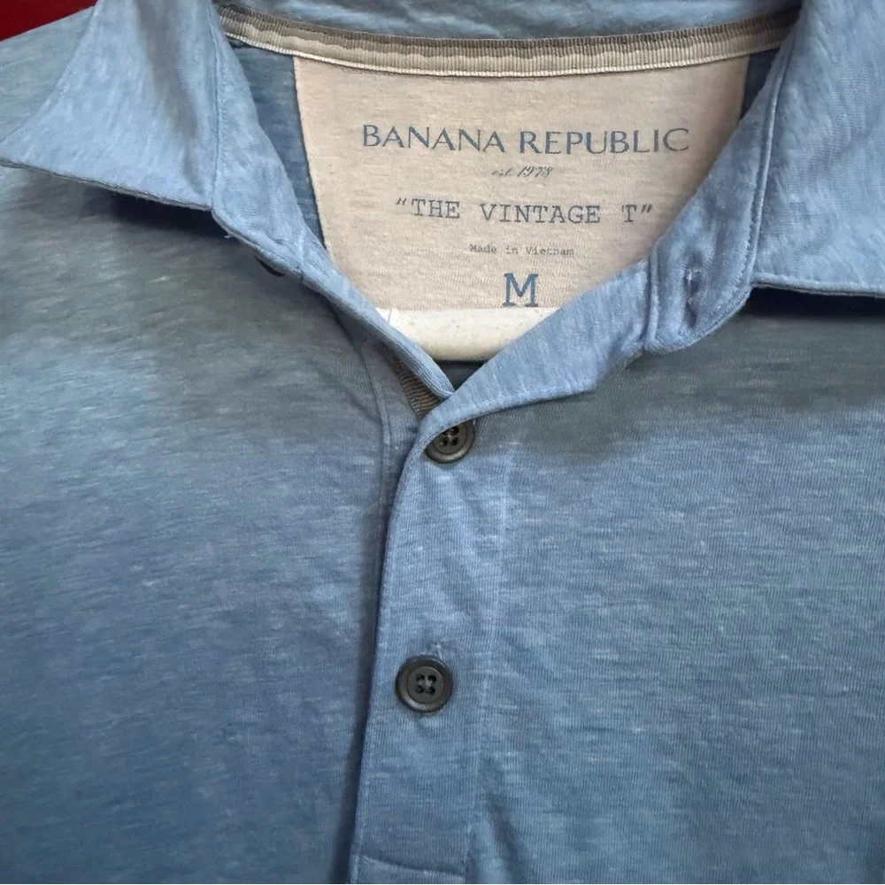Banana Republic Light Blue Polo Shirt